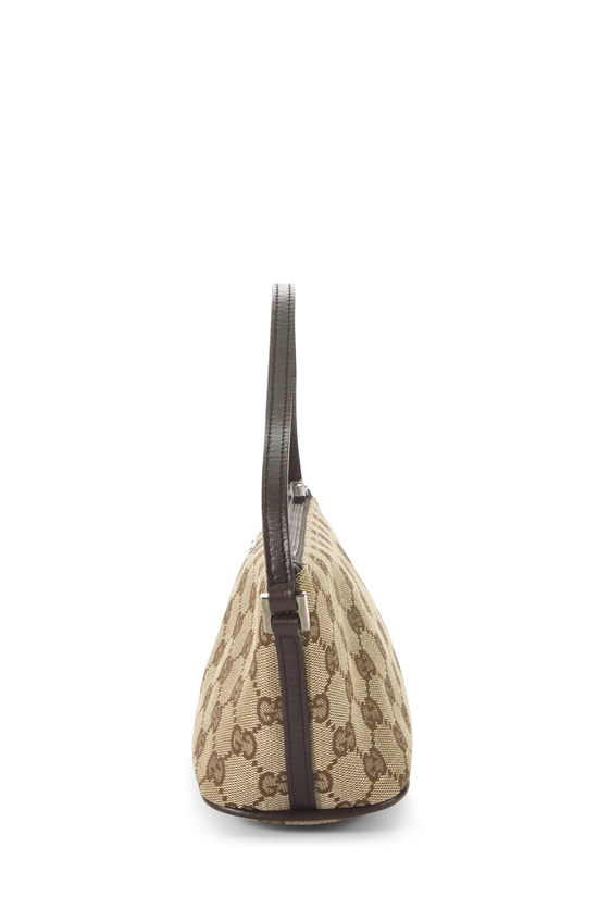 Brown Original GG Canvas Boat Pochette, , large image number 2