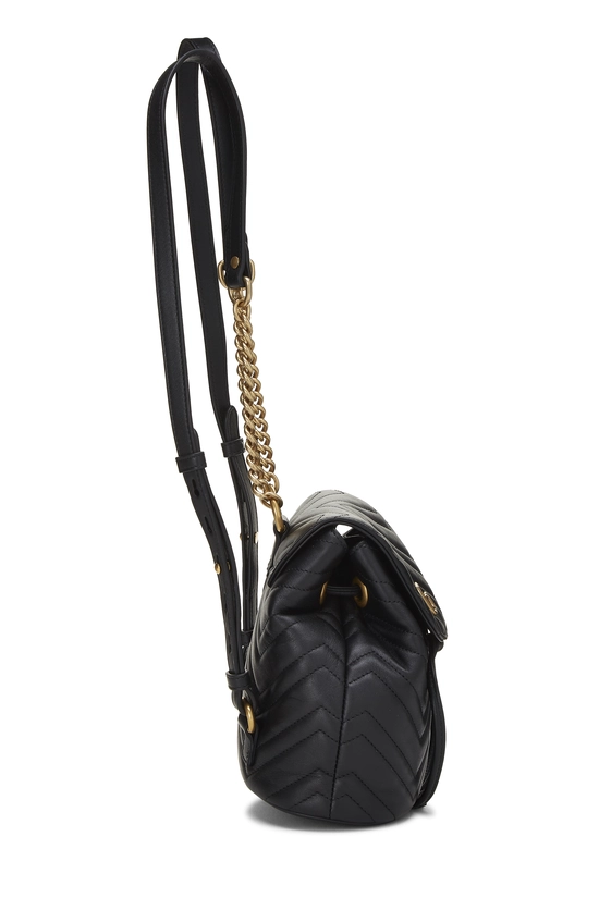 Black Leather GG Marmont Backpack Small, , large image number 2