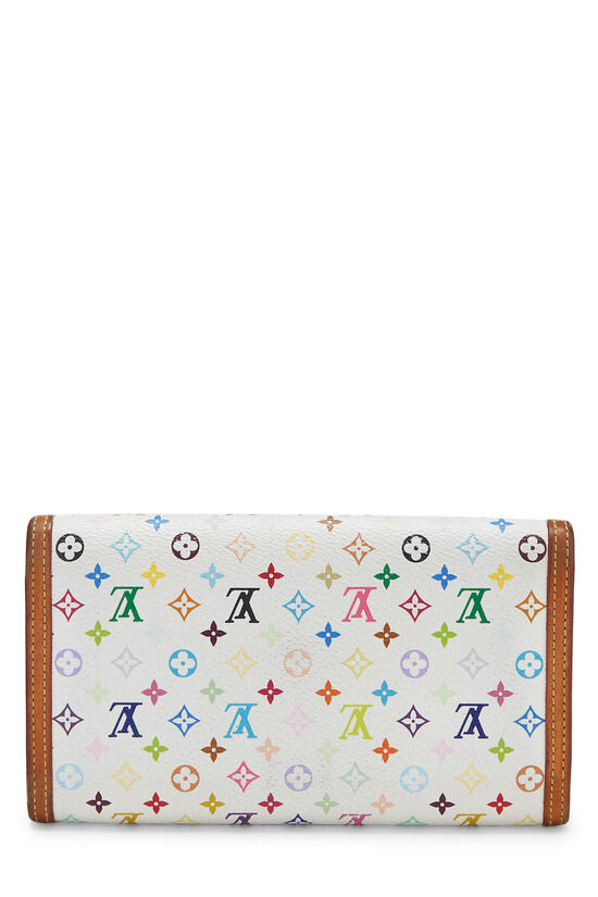 Takashi Murakami x Louis Vuitton White Monogram Multicolore International  Wallet QJA0A1NCWB014