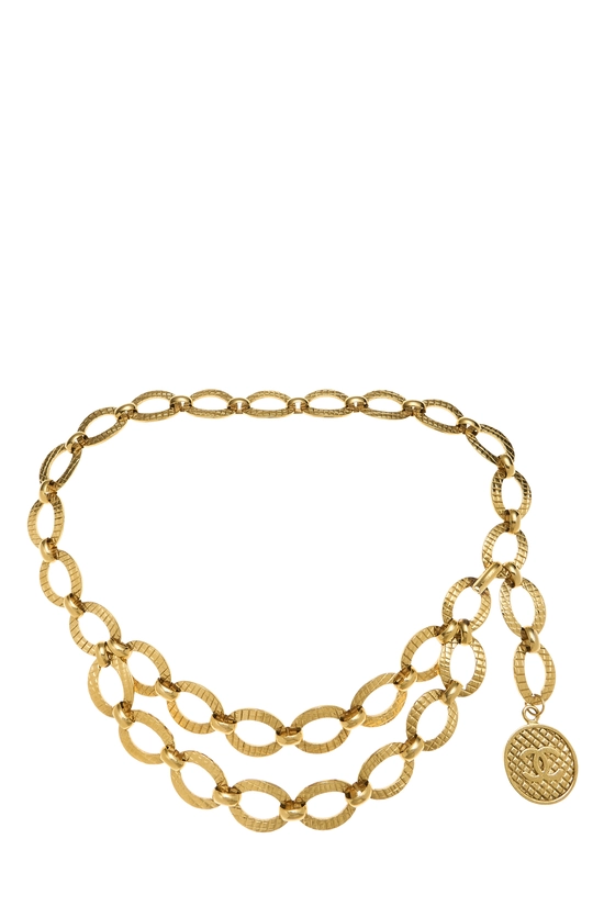Gold 'CC' Chain Belt 2, , large image number 0