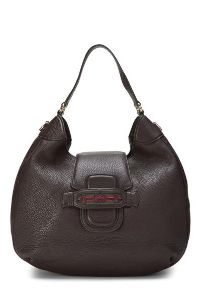 Gucci Brown Leather Dressage Horsebit Hobo