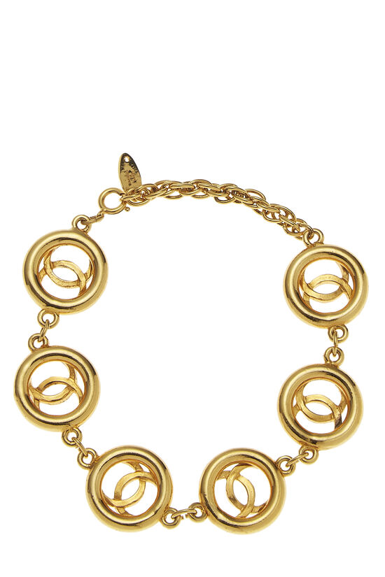 Gold 'CC' Circle Bracelet, , large image number 2