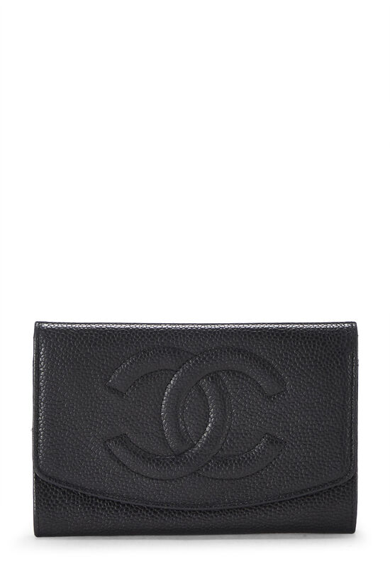 Timeless Chanel Chevron card wallet Black Leather ref.629125 - Joli Closet