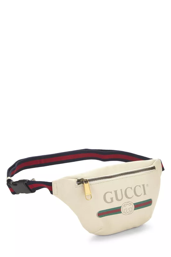 White Leather Logo Belt Bag Small, , large image number 1