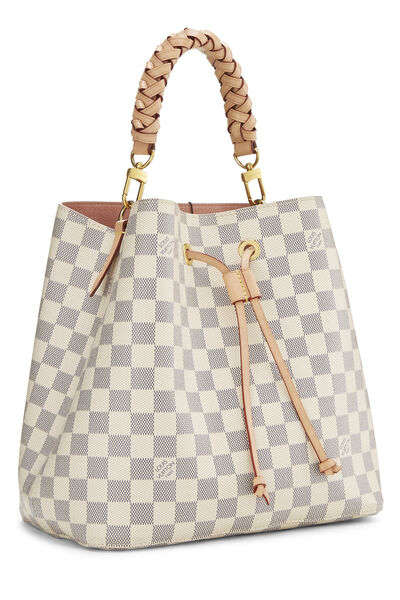 Price lowered LV Neonoe Mm damier azur bucket bag classic white checkered  with authencity code, Women's Fashion, Bags & Wallets, Purses & Pouches on  Carousell