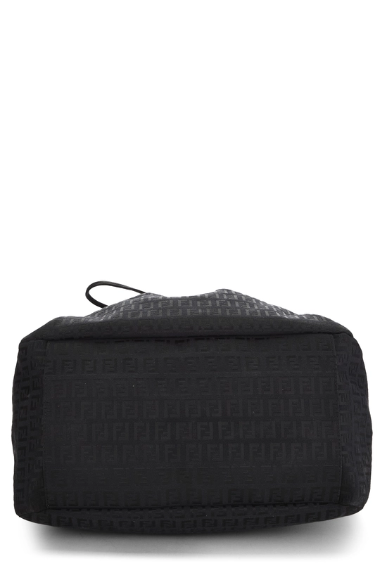 Black Zucchino Canvas Drawstring Tote Large, , large image number 4