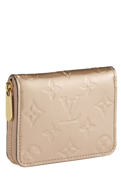 Beige Poudre Monogram Vernis Rayures Zippy Coin Purse, , large