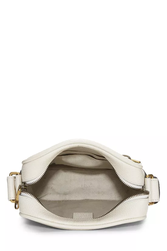 White Leather Vertical Camera Bag Small, , large image number 5