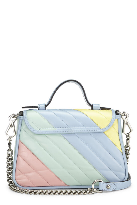 Multicolor Leather Marmont Top Handle Flap Bag Mini, , large image number 4