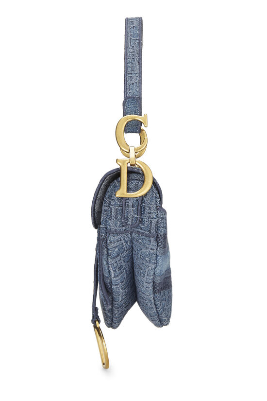 Blue Oblique Denim Saddle Bag, , large image number 2