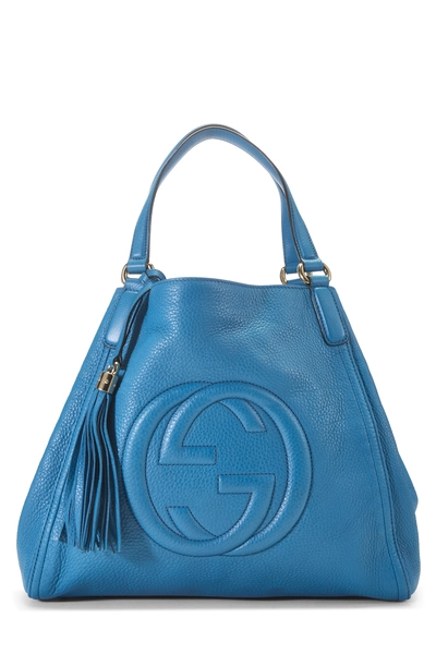 Gucci Blue Leather Soho Shoulder Bag