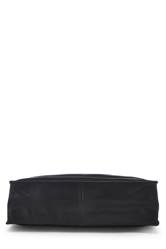 Black Lambskin Flat Chain Handle Tote, , large image number 4