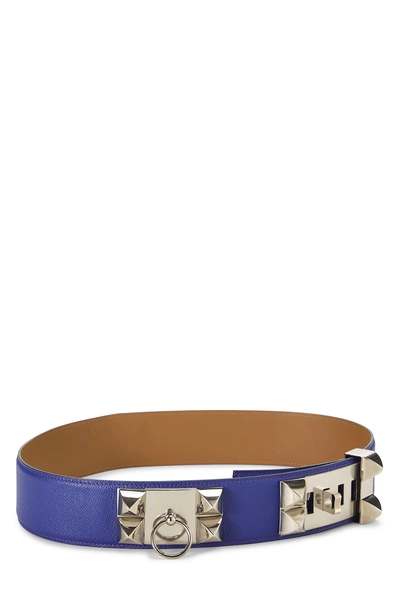 Blue Electric Epsom Collier De Chien Belt 80