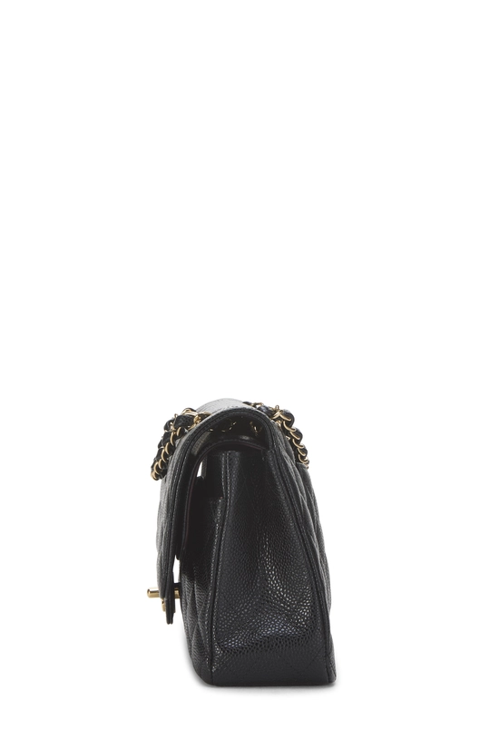 Black Quilted Caviar Classic Double Flap Medium, , large image number 2