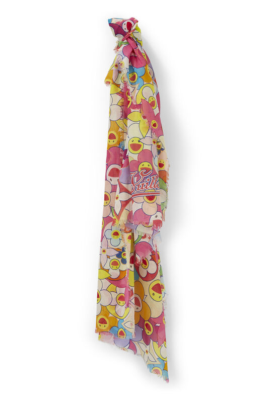 Takashi Murakami x Louis Vuitton Multicolor Cotton Cosmic Blossoms Stole, , large image number 0