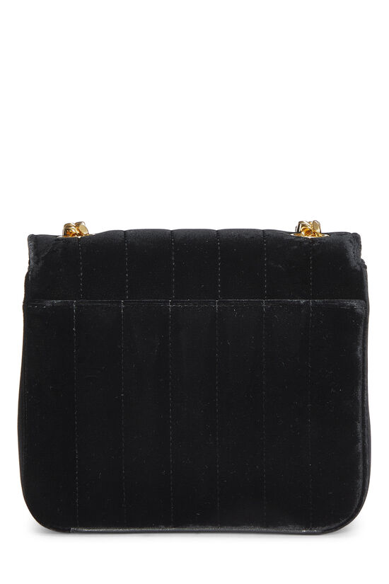 Black Quilted Velvet Vicky Crossbody Small, , large image number 6