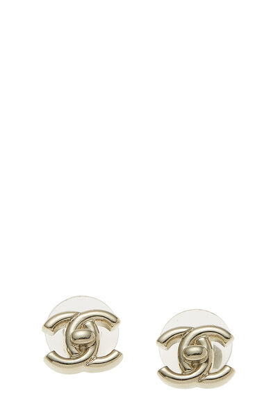 Gold 'CC' Turnlock Earrings XS
