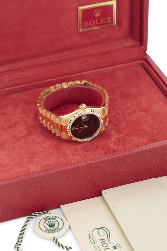 Black Onyx Dial with Pyramid Diamond Bezel President 68258 31mm, , large image number 7