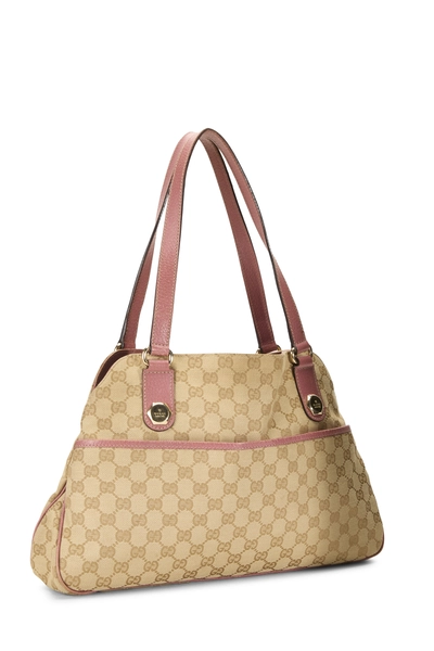 Gucci Pink Original GG Canvas Charmy Pocket Tote Large — photo 2