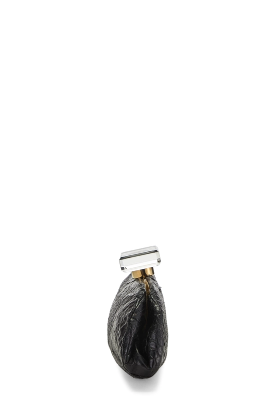 Black Python Clutch, , large image number 2
