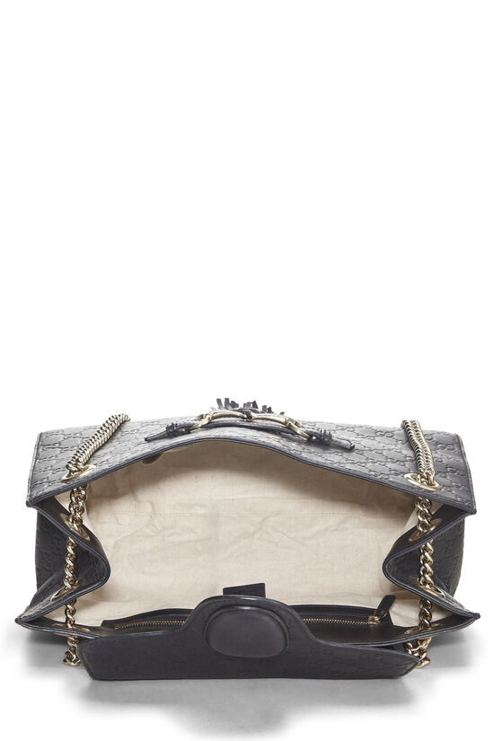Black Guccissima Leather Emily Shoulder Bag Large, , large image number 5