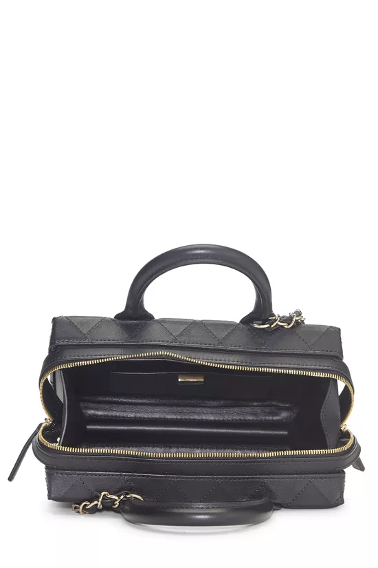 Black Calfskin Leather Studded Square Vanity Case, , large image number 5