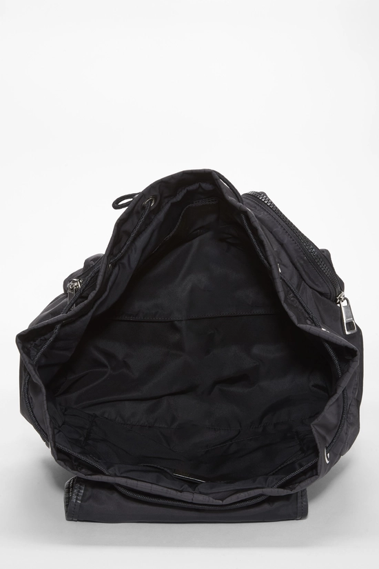 Black GG Nylon Double Pocket Backpack, , large image number 5