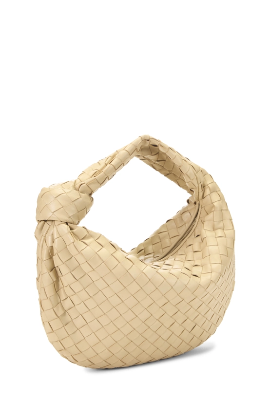 Beige Intrecciato Leather Teen Jodie, , large image number 1