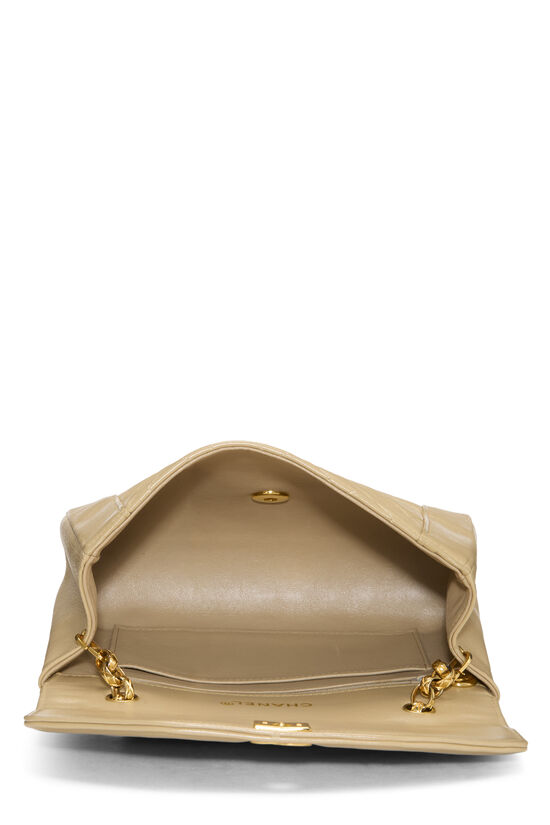 Beige Quilted Lambskin Shoulder Bag, , large image number 5