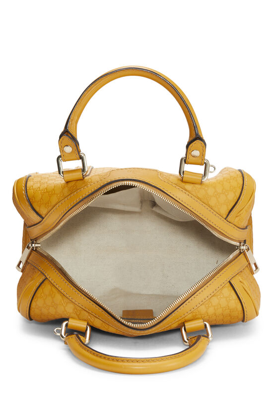 Yellow Microguccissima Boston Handbag Small, , large image number 6