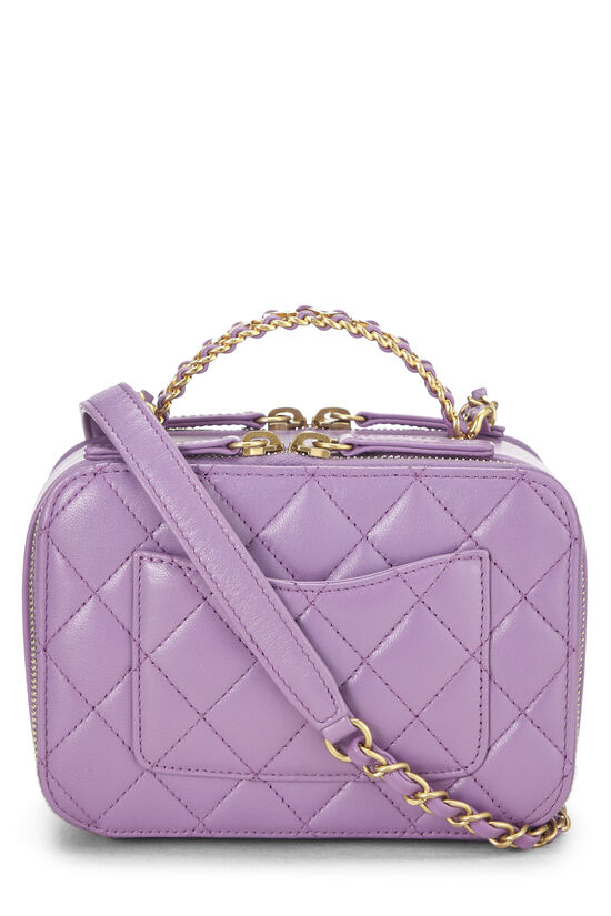Purple Quilted Lambskin Pick Me Up Vanity Small, , large image number 3
