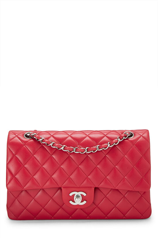 Chanel Pink Quilted Lambskin Classic Double Flap Medium
