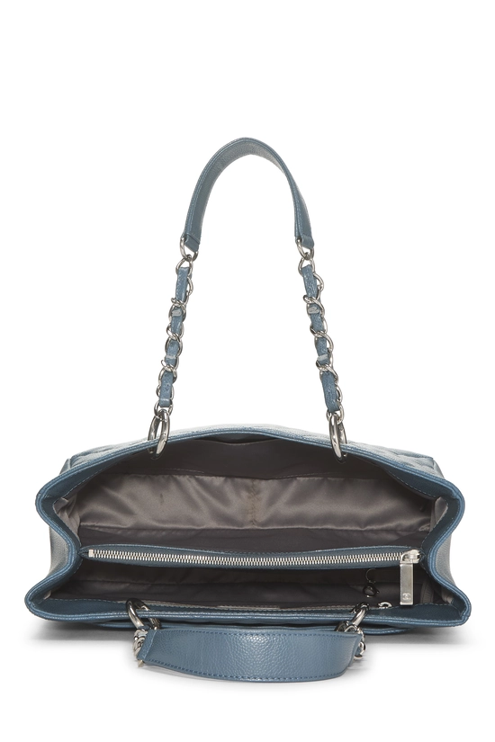 Blue Quilted Caviar Grand Shopping Tote (GST), , large image number 5