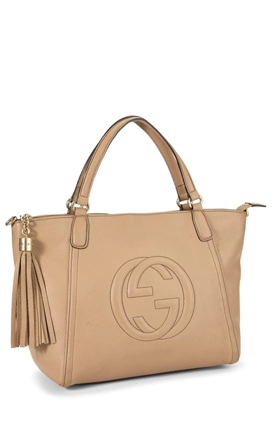 Gucci Beige Grained Leather Soho Top Handle Bag — photo 2