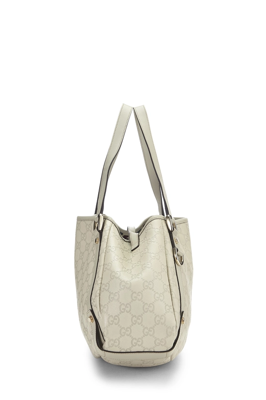 White Guccissima Leather Abbey Tote, , large image number 2