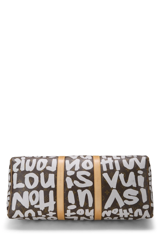 Stephen Sprouse x Louis Vuitton Grey Monogram Graffiti Keepall 50, , large image number 4