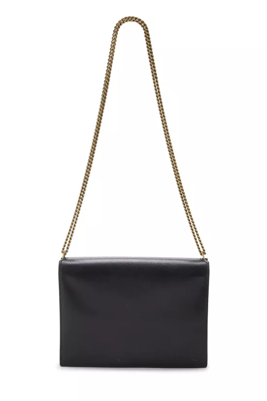 Black Leather Cassandra Chain Bag, , large image number 3