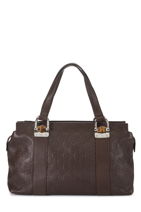 Brown Guccissima Bamboo Bar Tote, , large image number 0