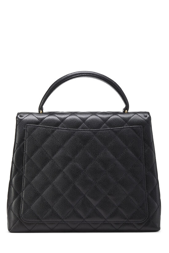 Black Quilted Caviar Kelly, , large image number 5