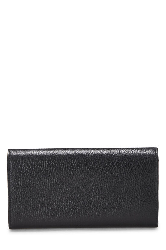 Black Leather GG Continental Wallet, , large image number 2
