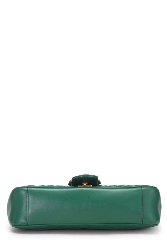 Green Leather GG Marmont Shoulder Bag Small, , large image number 4