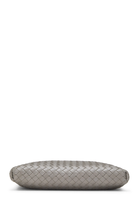 Grey Intrecciato Flat Messenger Bag, , large image number 4