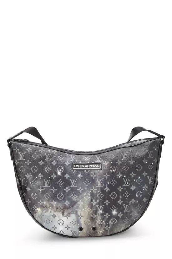 Black Monogram Galaxy Hobo Messenger Bag, , large image number 0