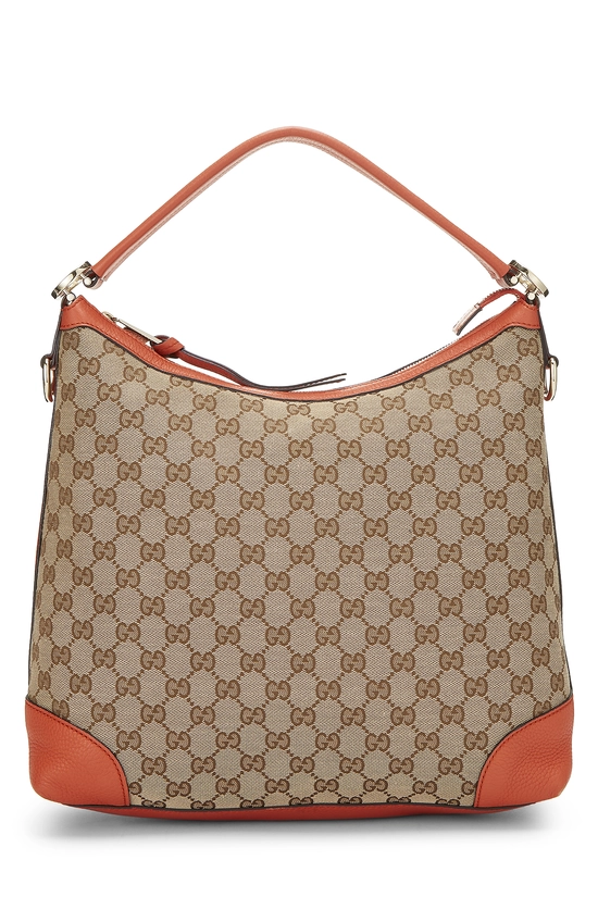 Orange Original GG Canvas Miss GG Hobo Large, , large image number 0