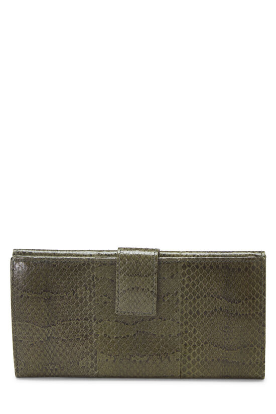Green Python Continental Wallet, , large image number 4