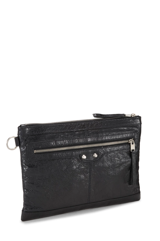 Black Agneau Clutch, , large image number 1