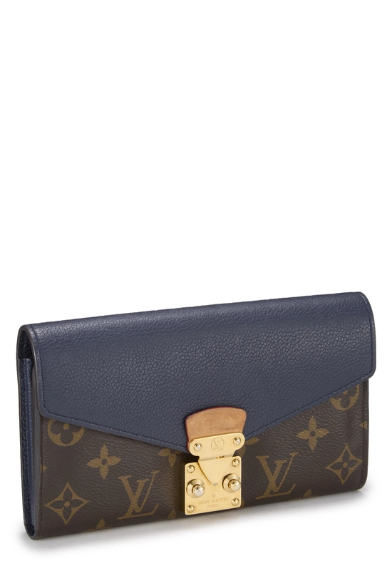 Navy Monogram Canvas Pallas Wallet , , large image number 1