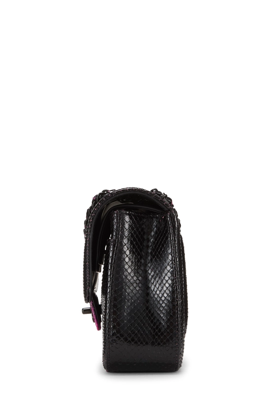 Black & Pink Python Classic Double Flap Medium, , large image number 2