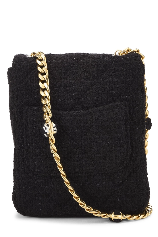 Black Tweed Bijoux Chain Flap Mini, , large image number 3