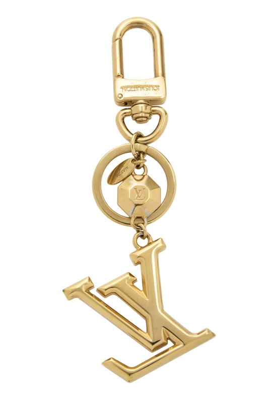 Gold Monogram Facettes Key Holder, , large image number 1